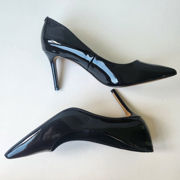 Jenn Ardor Comfortable Stiletto Pumps Black Patent High Heels Office Siren Sexy - Picture 8 of 12